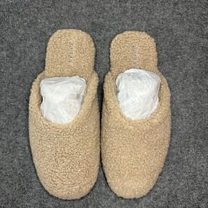 Bombas Women's Size 10W Sunday Mule Sherpa Slippers Light Brown Cozy Warm